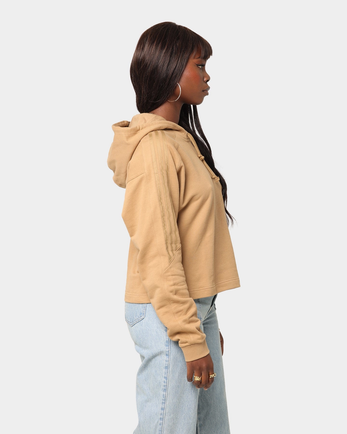 Loose-fit Adidas Women's Hoodie Tan