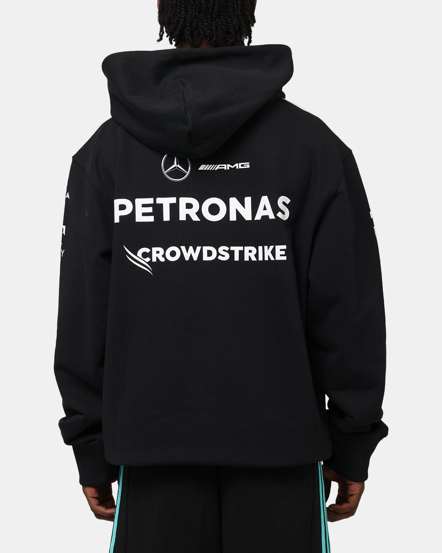 adidas x Mercedes-AMG PETRONAS Formula One F1 2025 Team Hoodie Black/White Commend