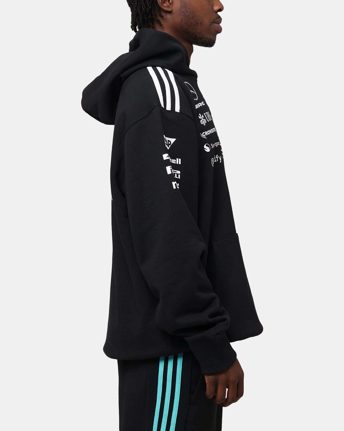 Facilitate Trail Use adidas x Mercedes-AMG PETRONAS Formula One F1 2025 Team Hoodie Black/White