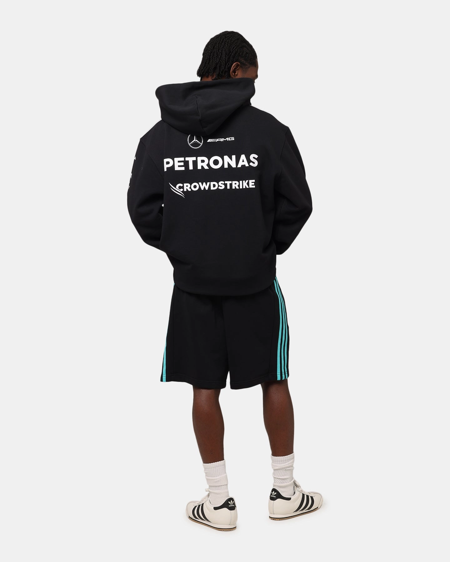 Winter Weather Protection adidas x Mercedes-AMG PETRONAS Formula One F1 2025 Team Hoodie Black/White