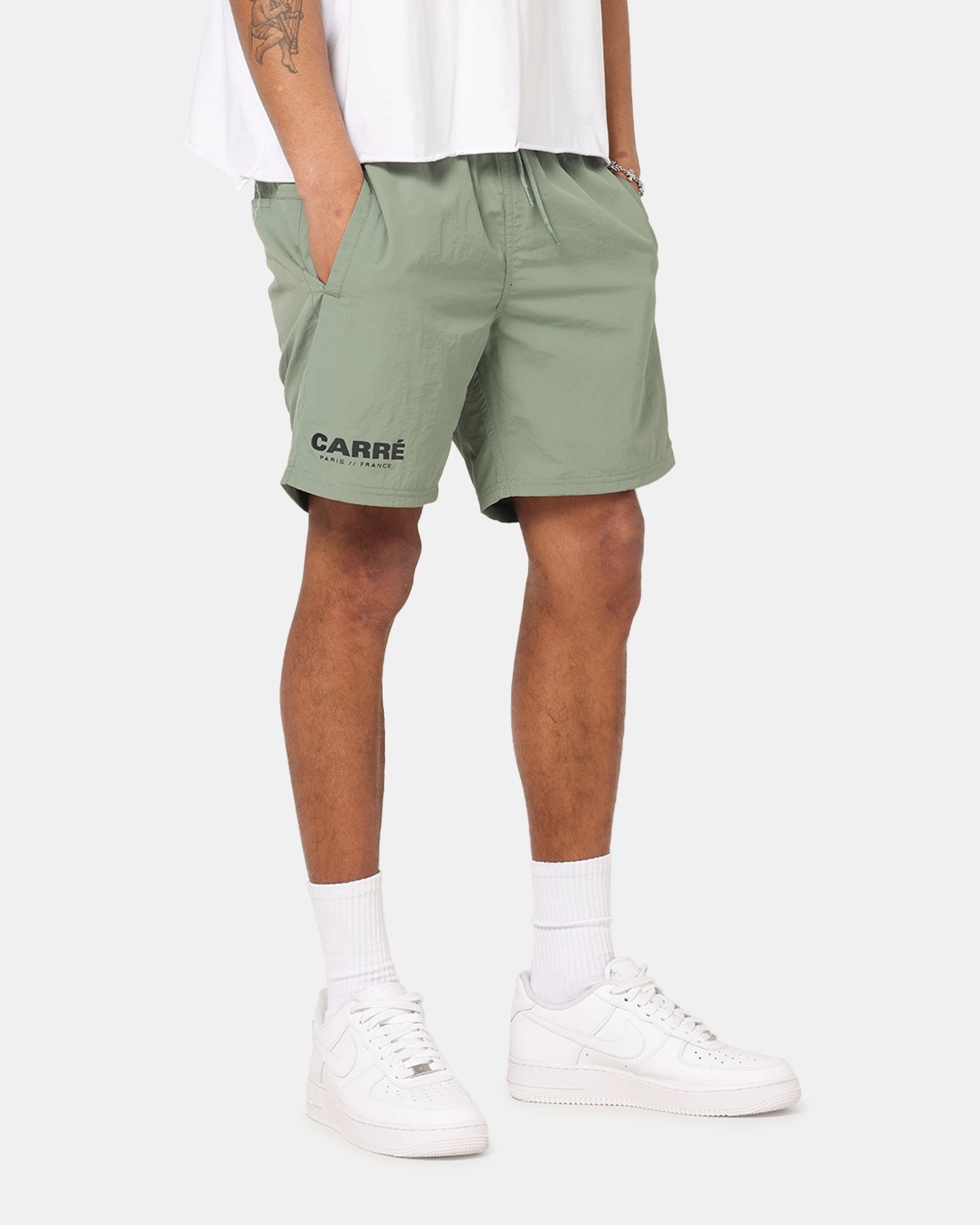 Carre Motion Beach Shorts Khaki soccer shorts