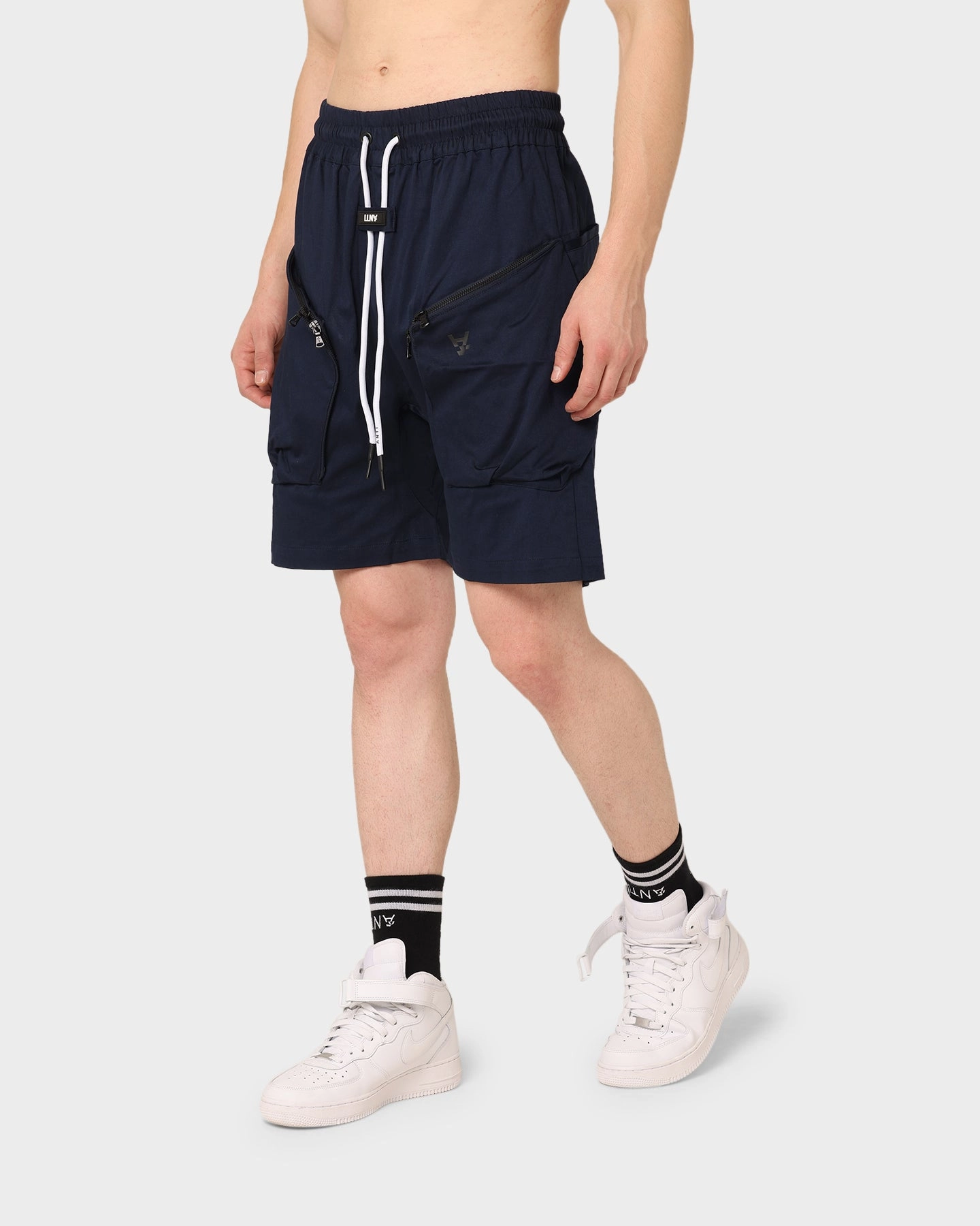 Timeless Look Jogging Ready The Anti Order Neo Military Cargo Shorts Dark Navy