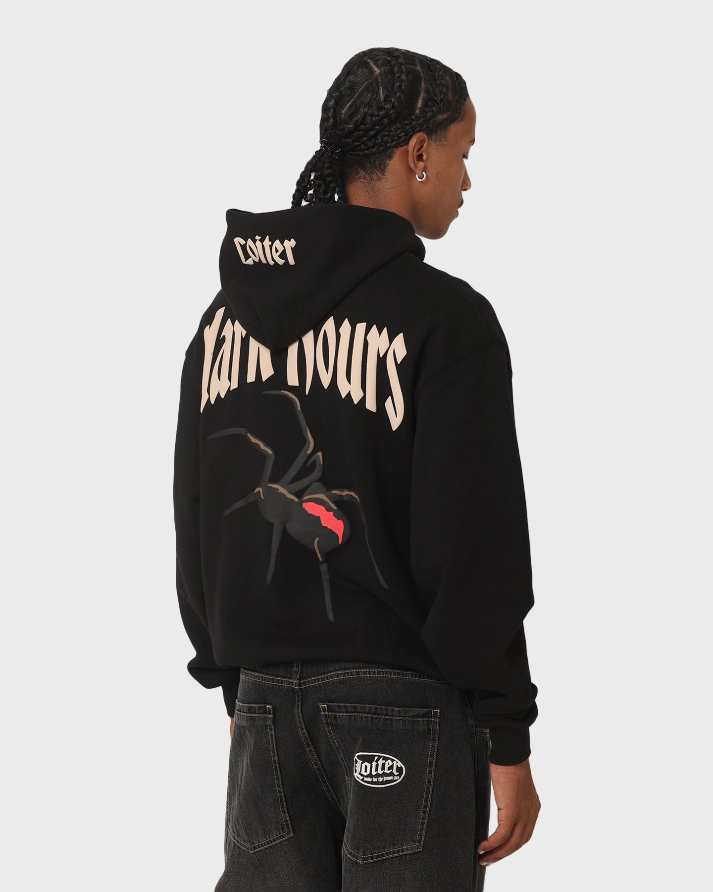 Noise Free Movement Soft Touch Interior Loiter Dark Hours Hoodie Off Black
