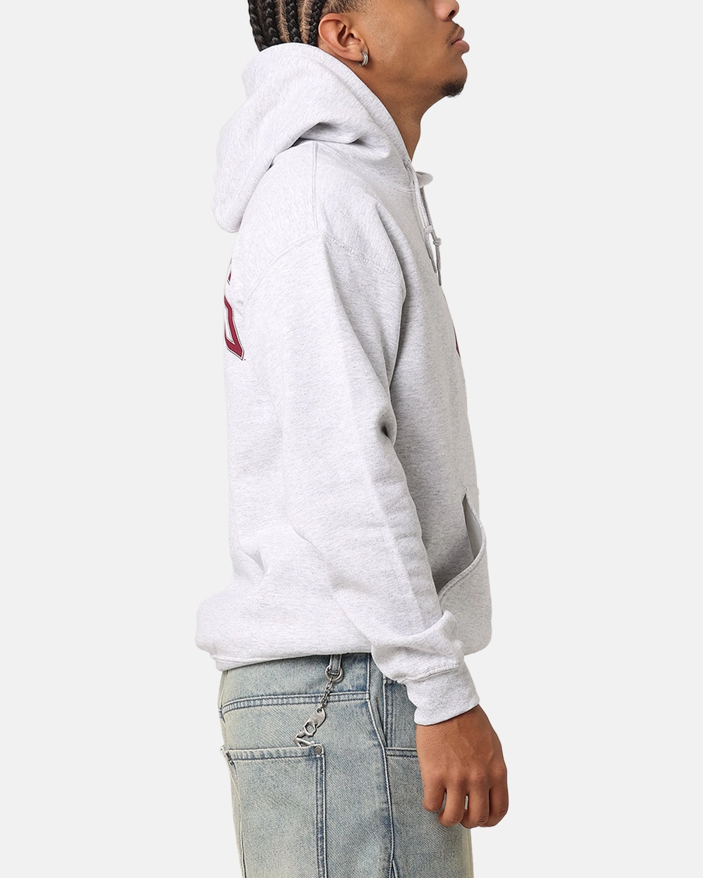 Majestic Athletic New York Yankees Fulter Team Arch Hoodie Grey Marle Shelf Dynamic Feel