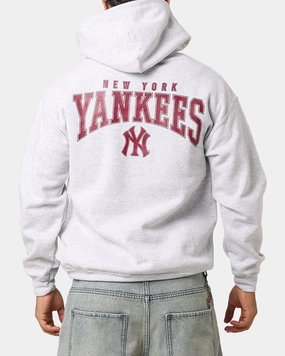 Functional Warmth Majestic Athletic New York Yankees Fulter Team Arch Hoodie Grey Marle