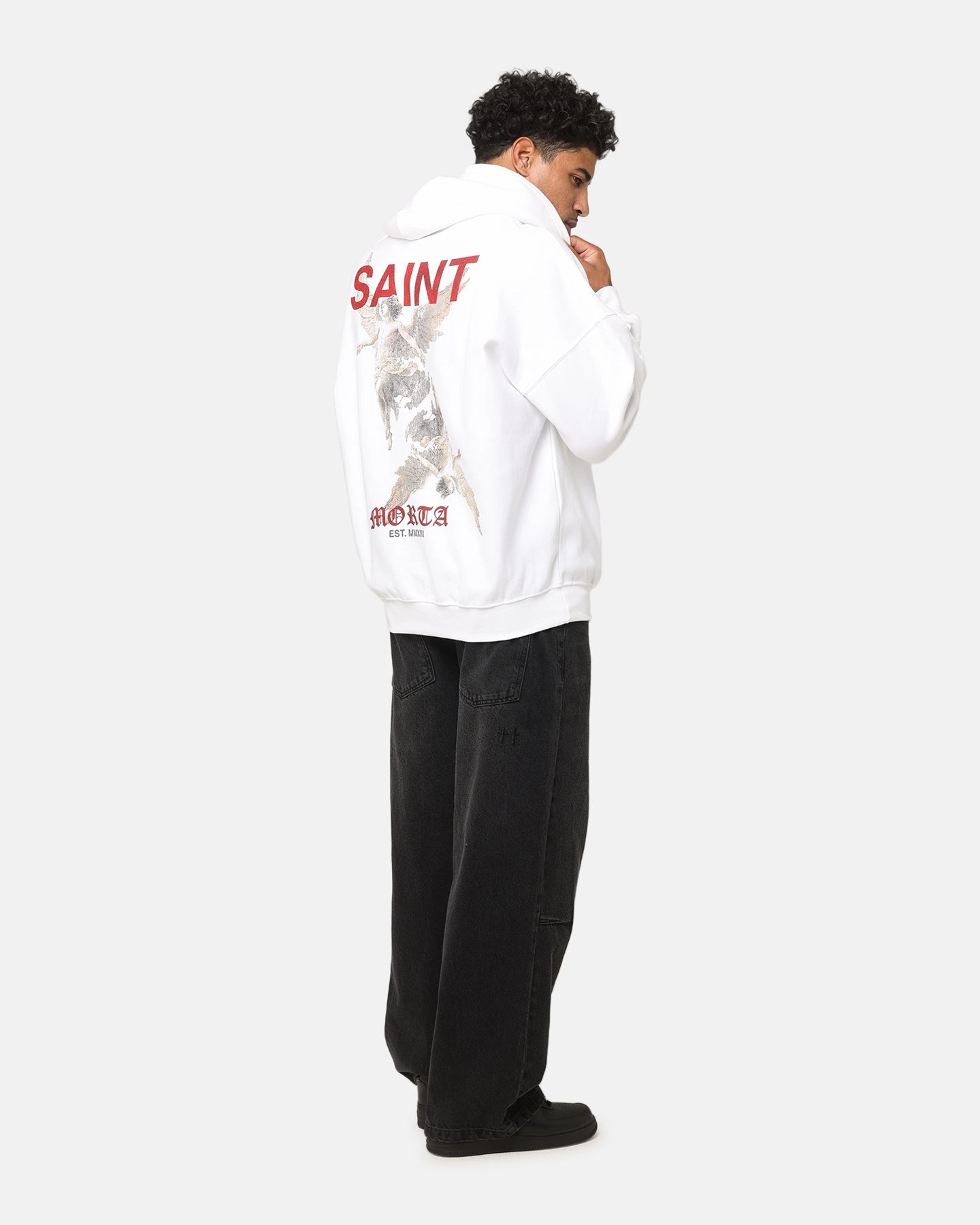 Saint Morta Heavens Boxy Hoodie White afternoon Winter Essentials
