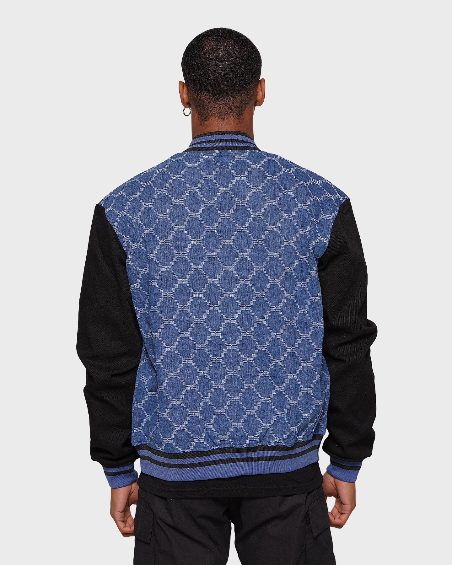 XXIII Athy Denim Baseball Jacket Blue/White Praise