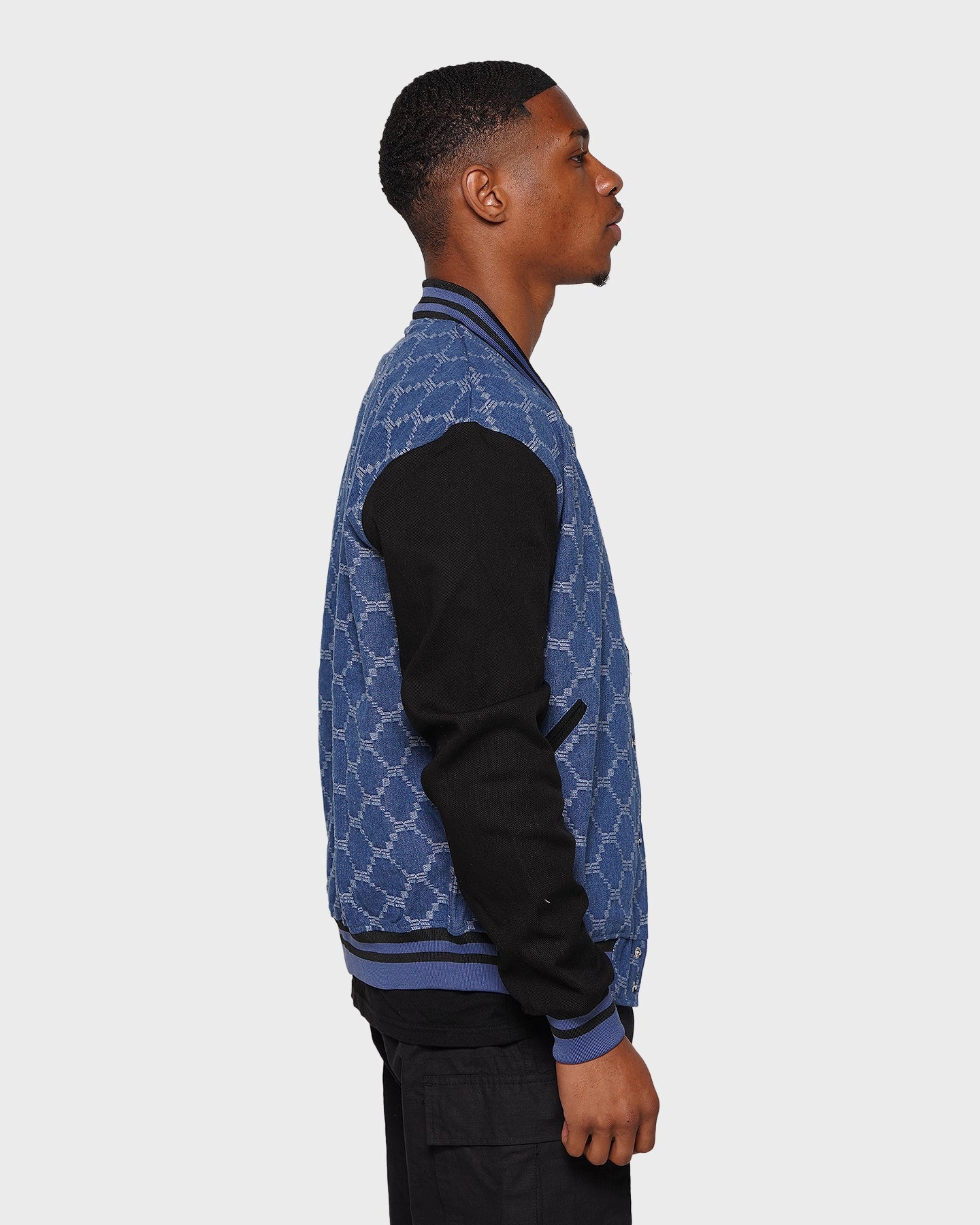XXIII Athy Denim Baseball Jacket Blue/White Lipstick Triumph