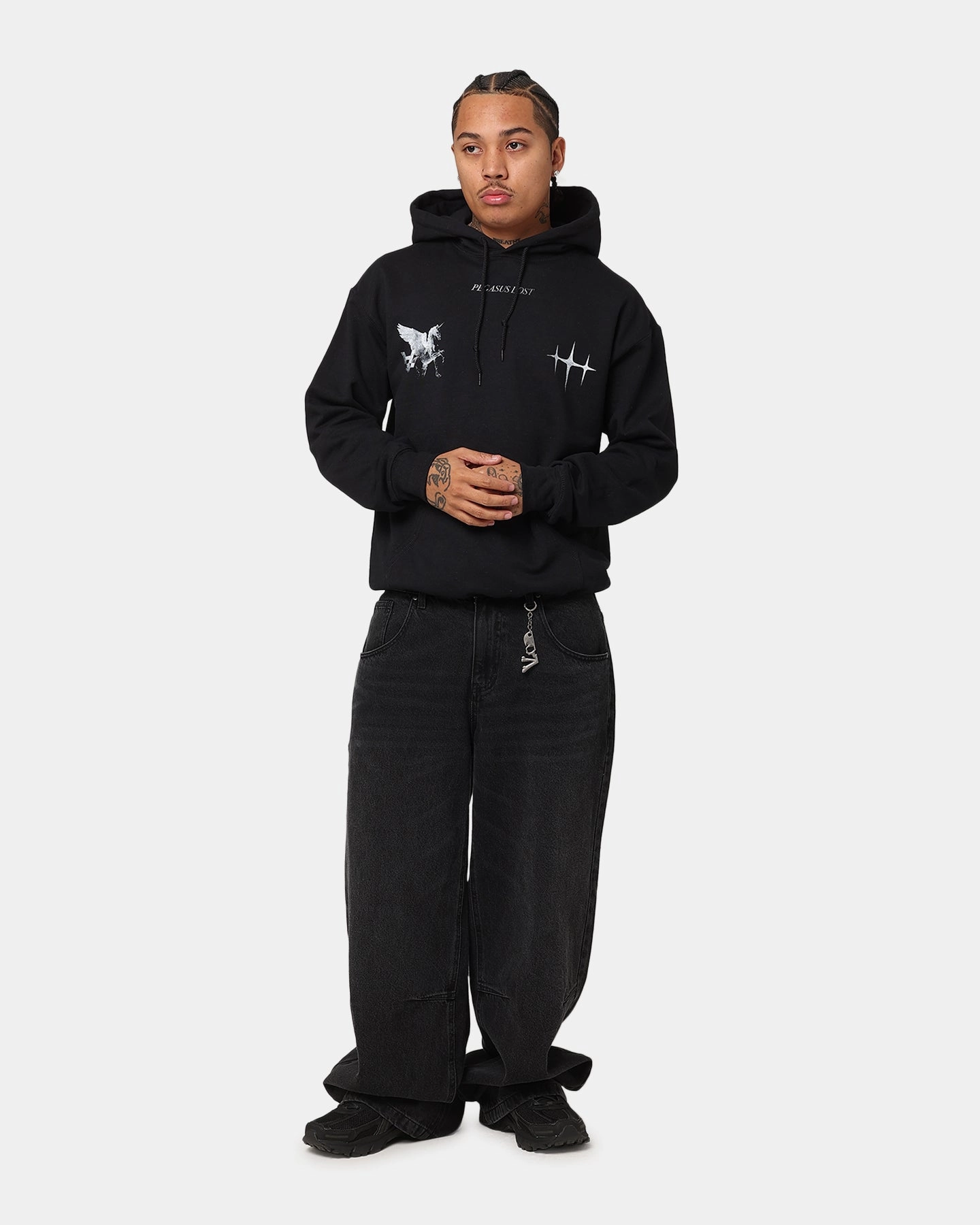 The Anti Order Pegasus Lost Hoodie Black Ergonomic Design