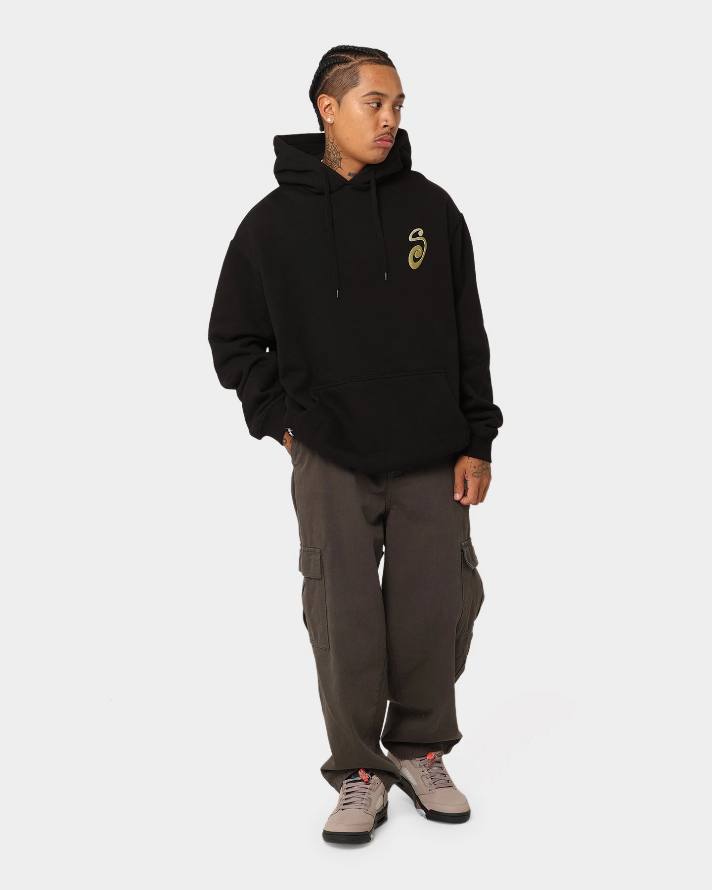 Stussy S IS Hoodie Black Regular Fit