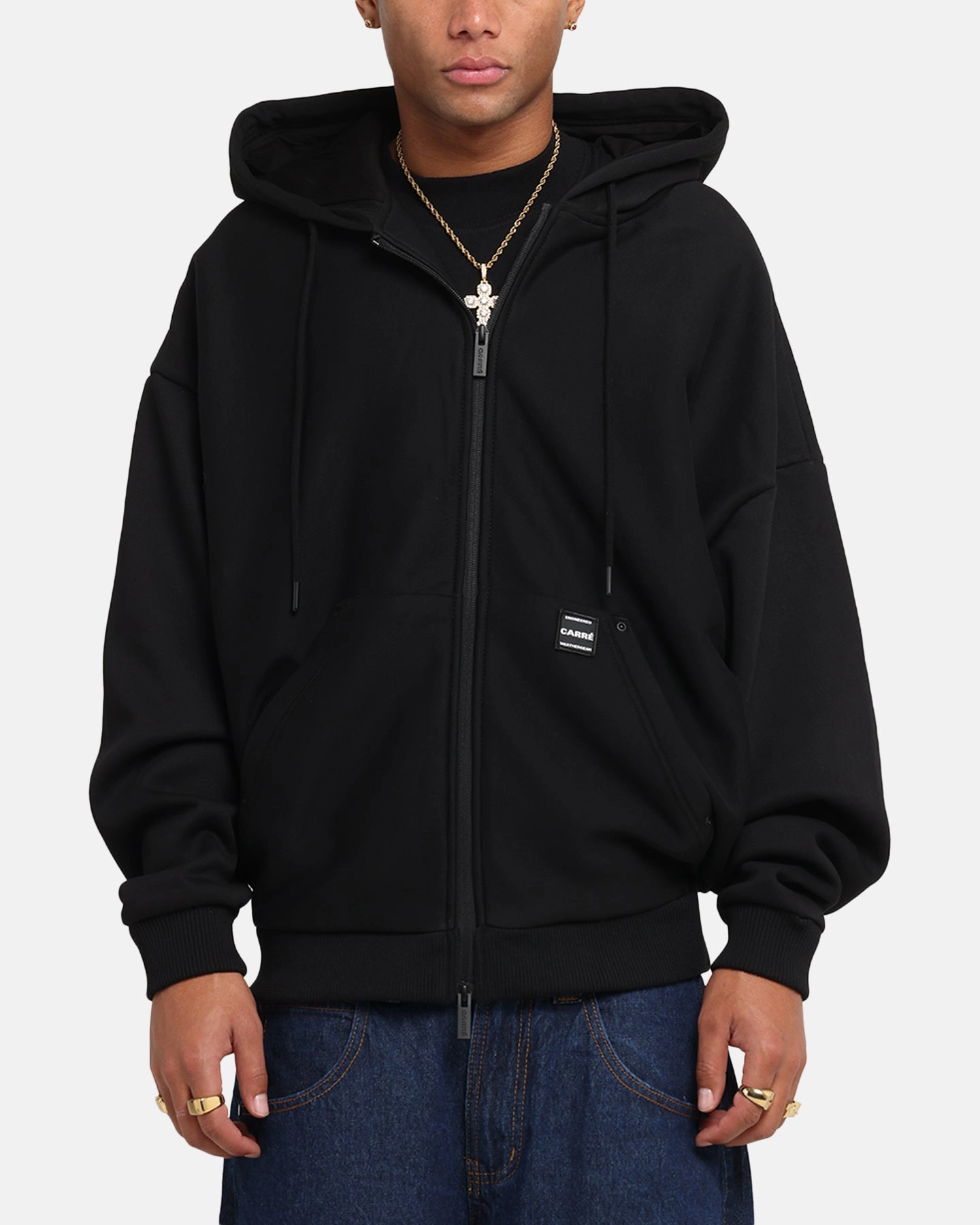 Carre Weatherwear Hoodie Black Breathable Lining