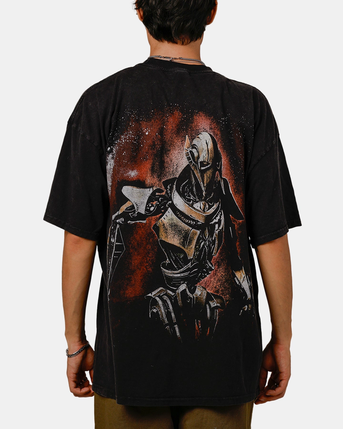 Travel Comfort Goat Crew Star Wars Grievous Heavy T-Shirt Vintage Black