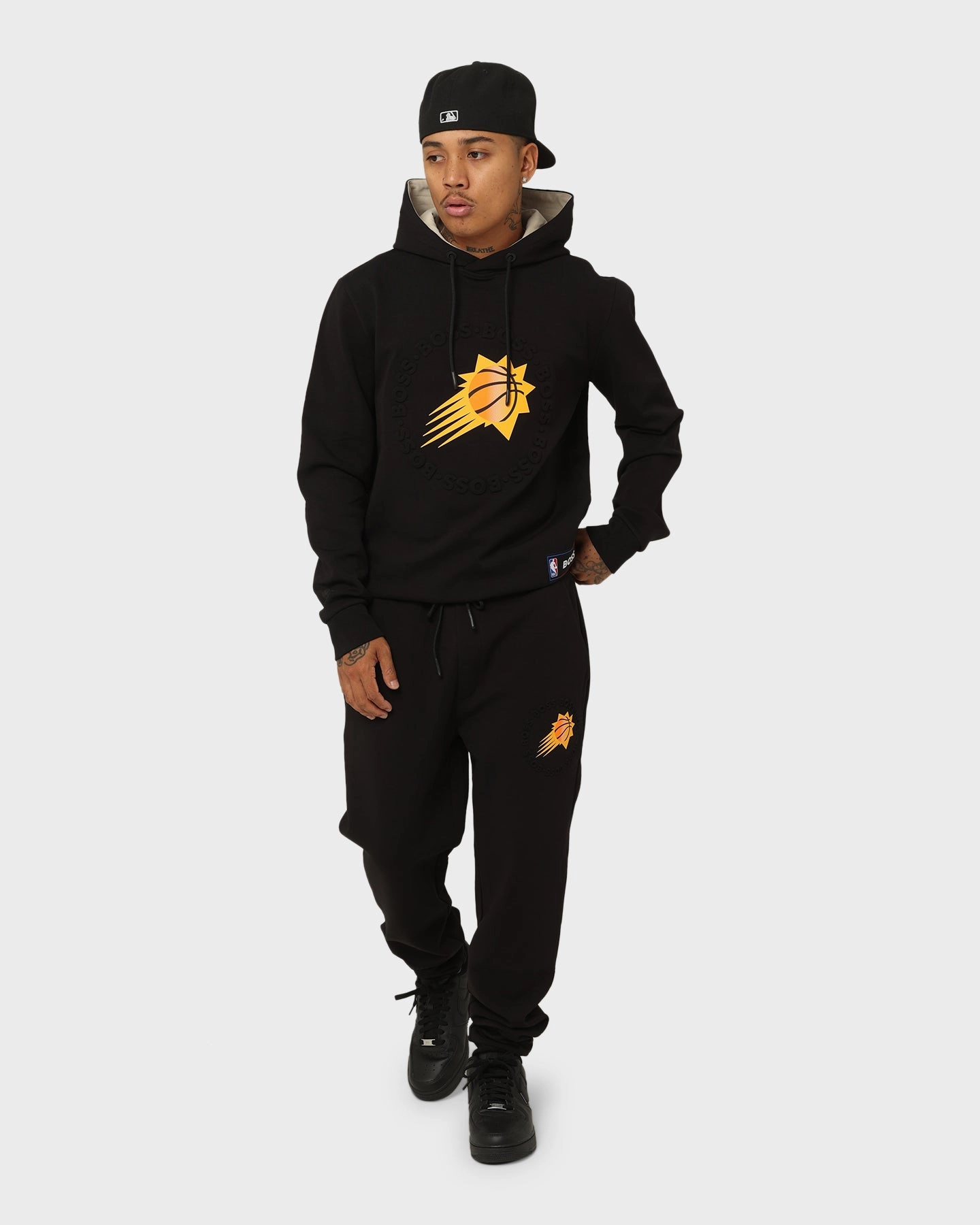 cold - weather essential Hugo Boss Phoenix Suns Basic Hoodie Charcoal