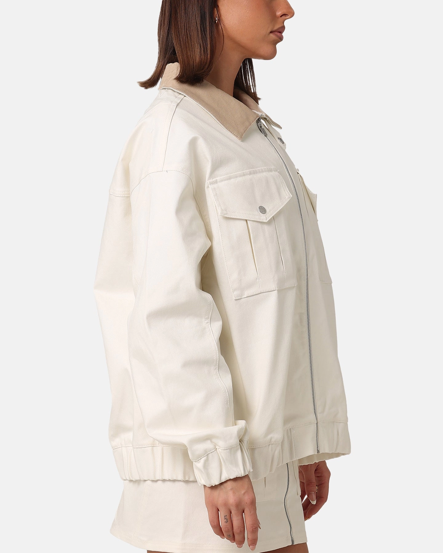 Button Snap Conversion Jordan Women's Renegade Jacket Sail/Legen Md Brown