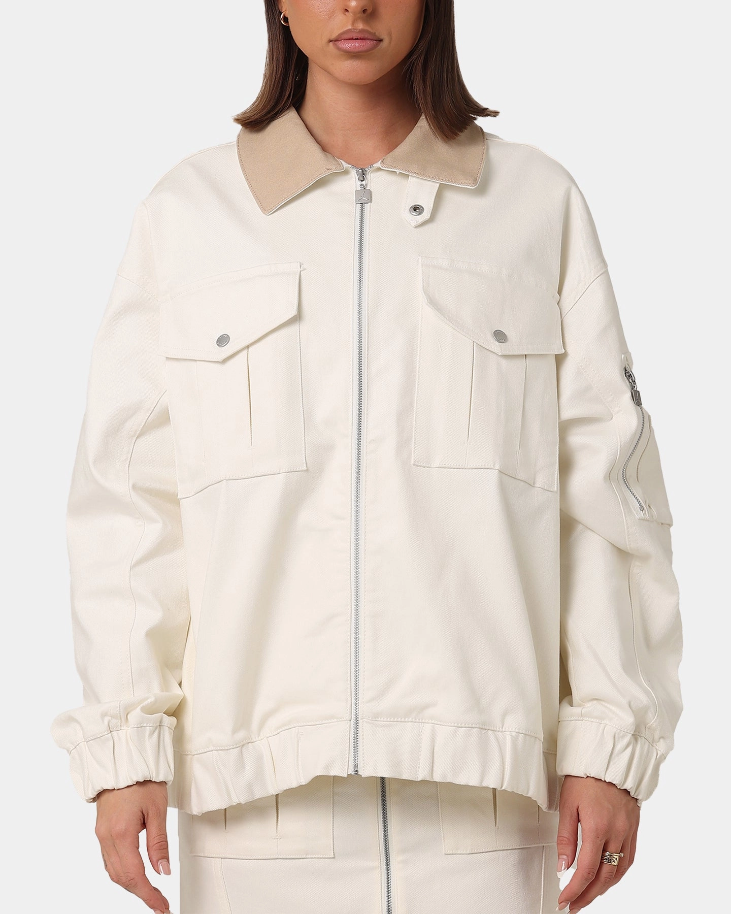 Indoor Layer Jordan Women's Renegade Jacket Sail/Legen Md Brown