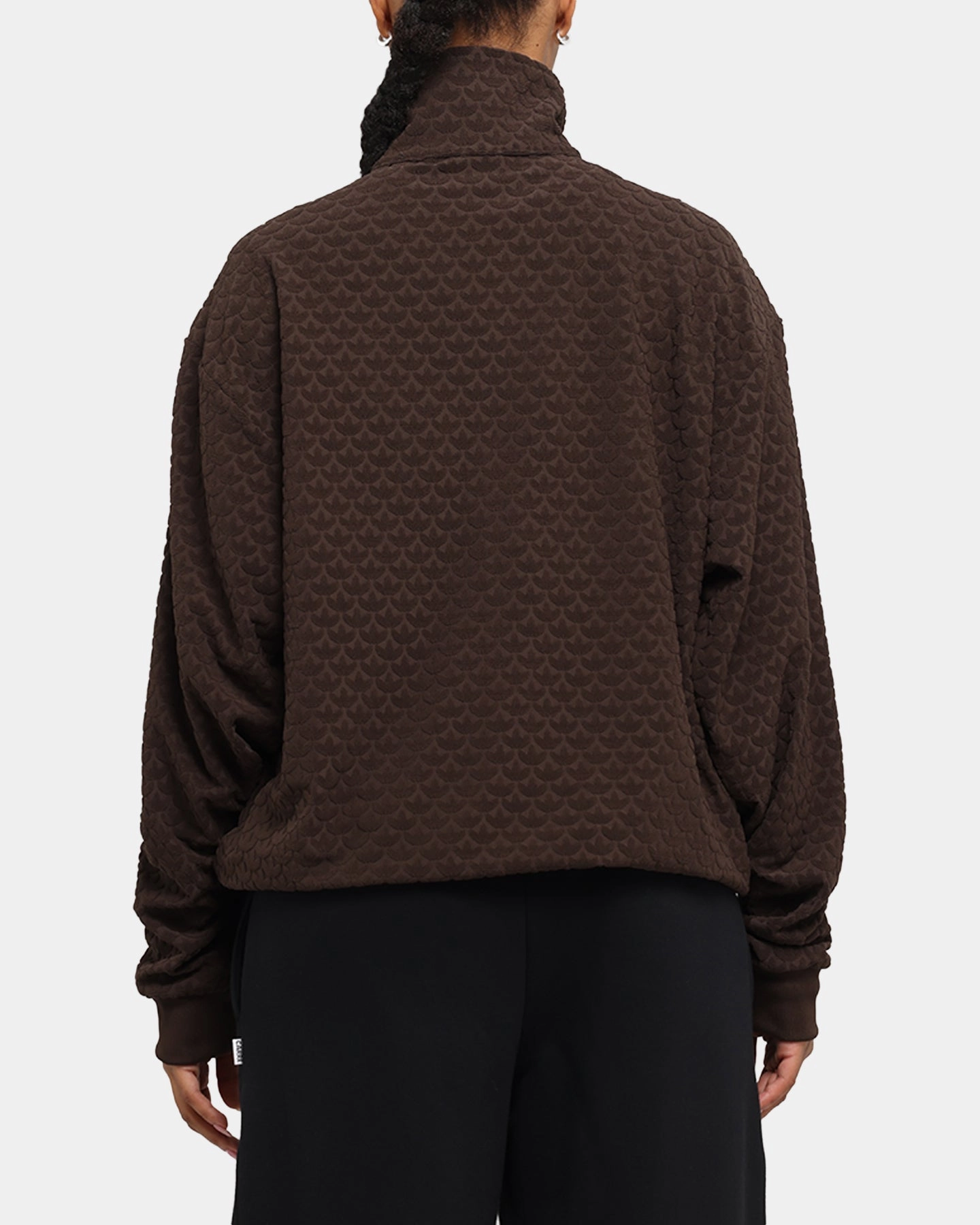 Adidas Monogram Track Top Jacket Dark Brown Stain Resistant Meditation