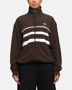 Adidas Monogram Track Top Jacket Dark Brown Distribute Streetwear Style