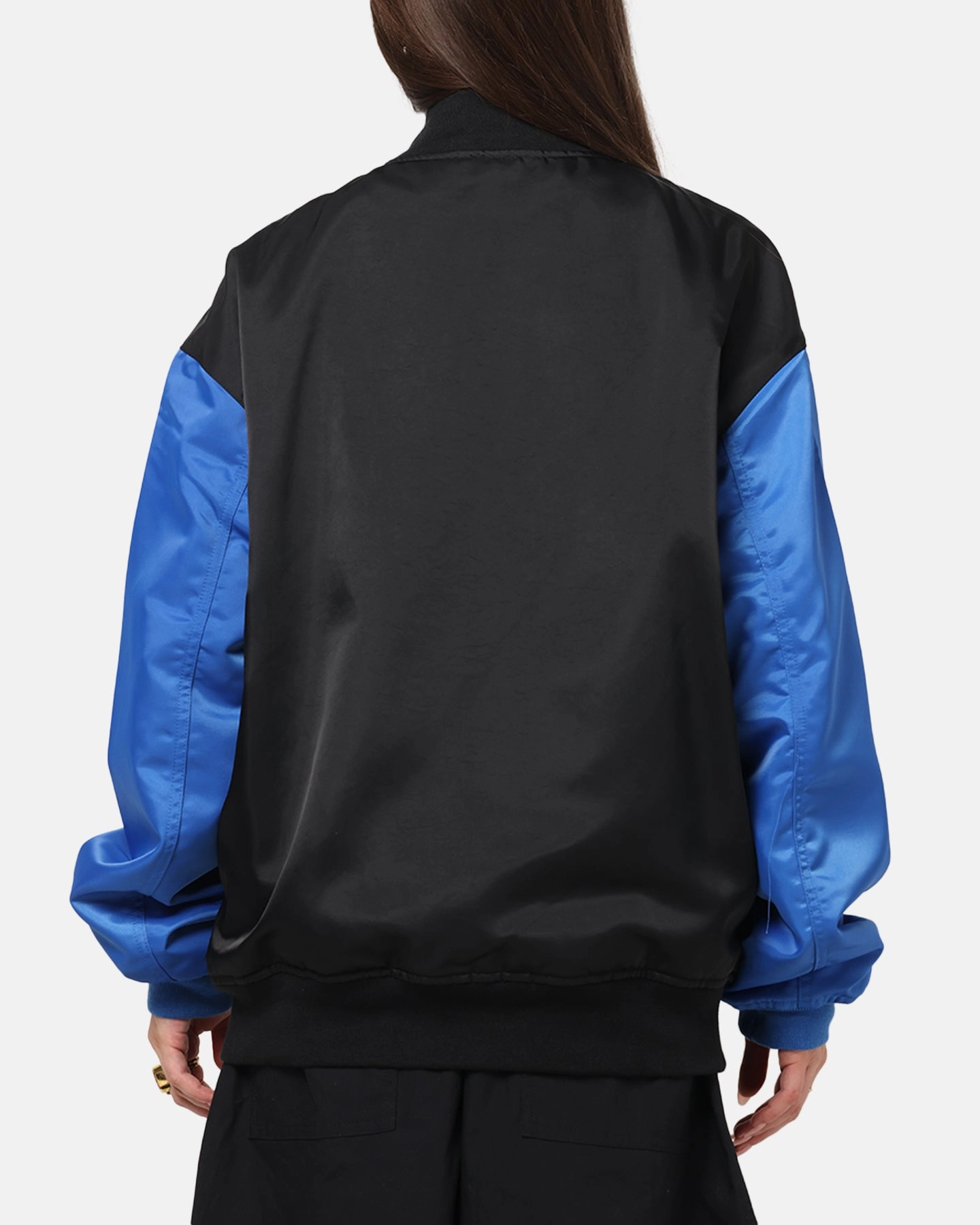 Layered Jordan Brooklyn Collegiate Varsity Jacket Black/Blue