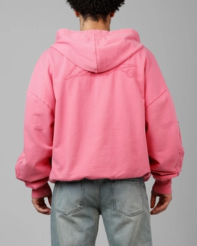 Loiter Inferno Hoodie Pink Pullover Example