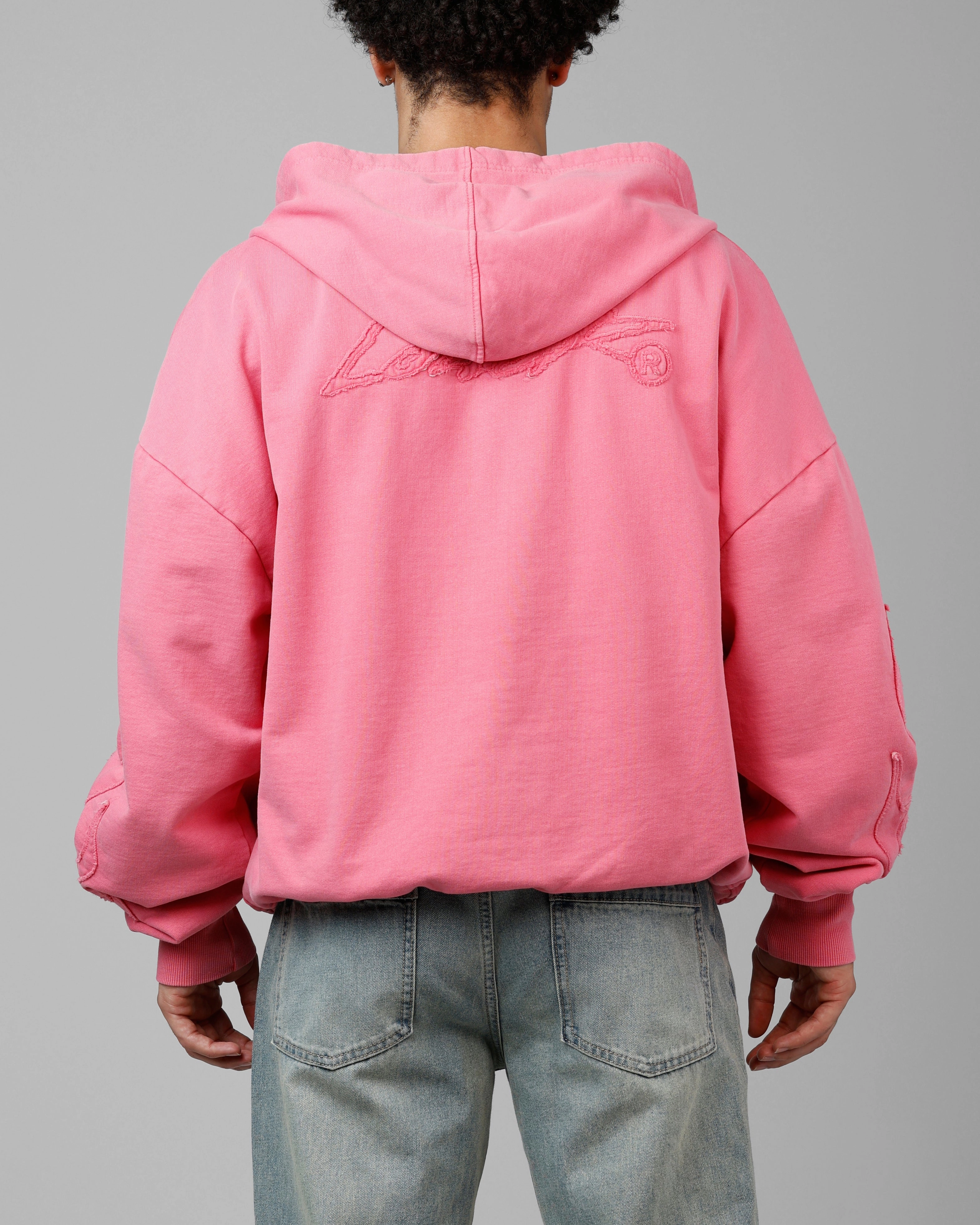 Loiter Inferno Hoodie Pink Pullover Example