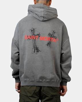 Portray work event Saint Morta Memoriam Boxy Hoodie Washed Charcoal