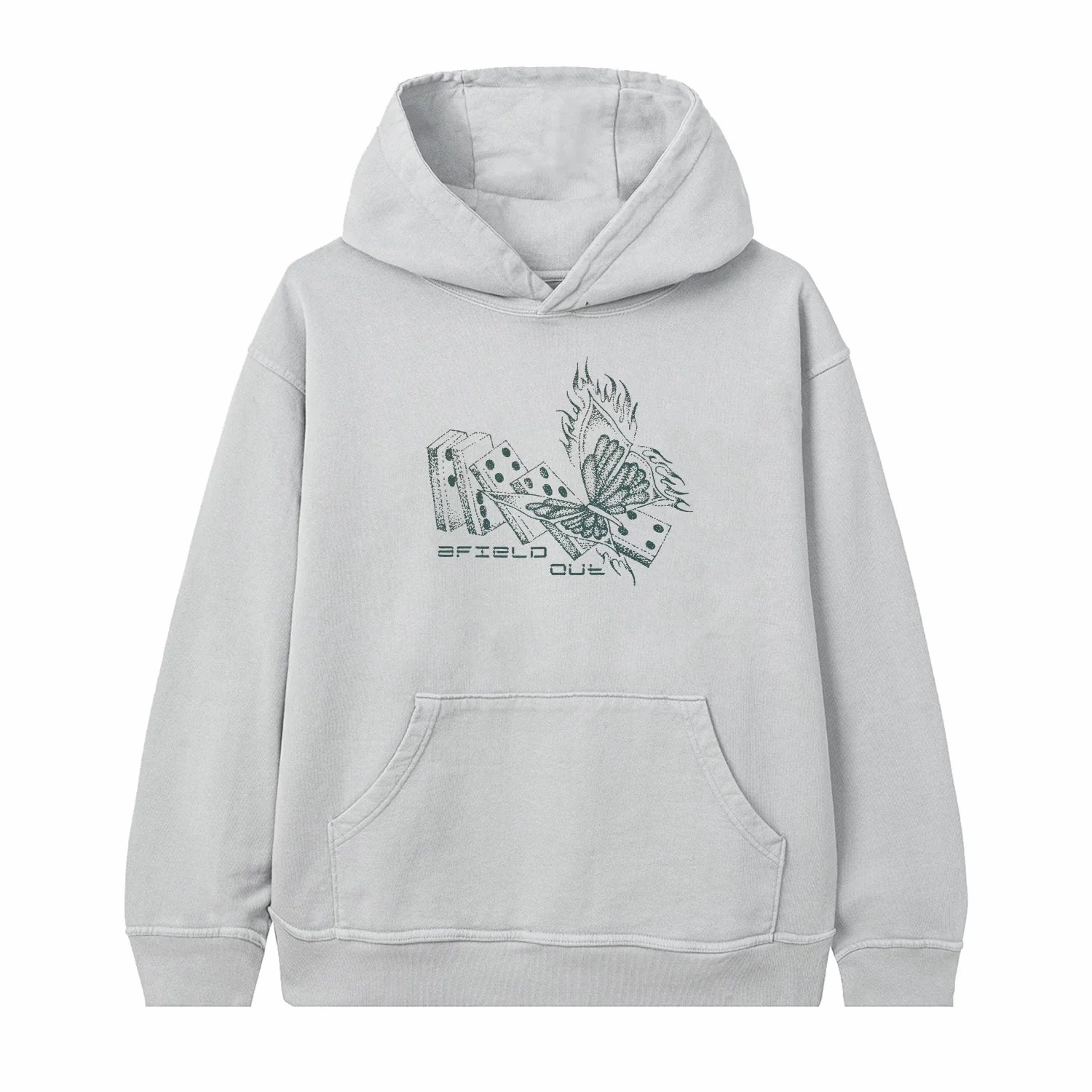 High Neckline Afield Out Domino Hoodie 'Cement'