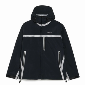 Afield Out Glacier Shell Jacket 'Black' Reinforced Stitching Hooded styles
