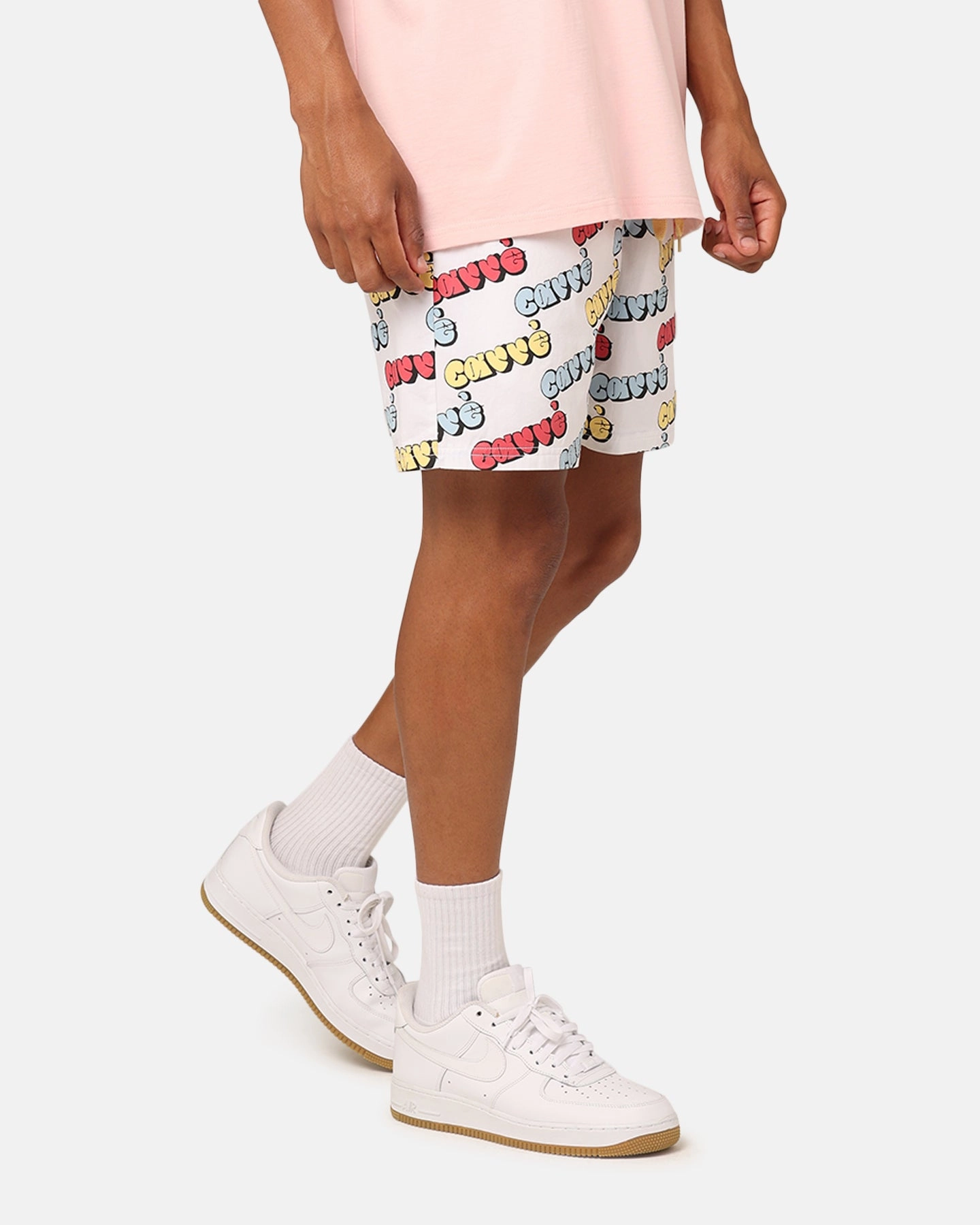 Carre Experience Slide Shorts White Tailored Cut Hot Day