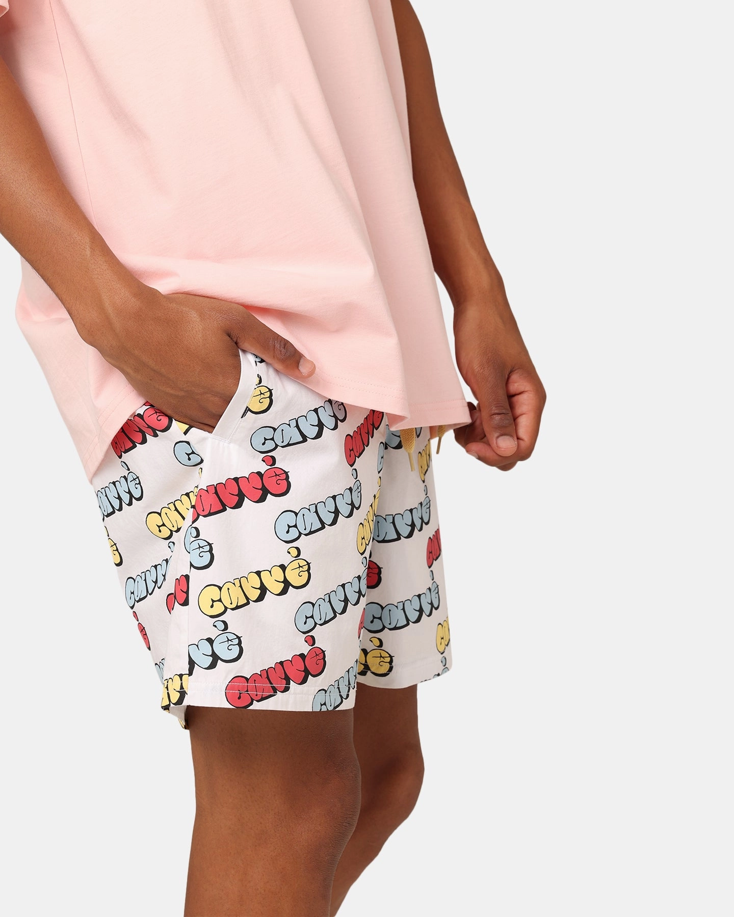 Carre Experience Slide Shorts White Stretchable