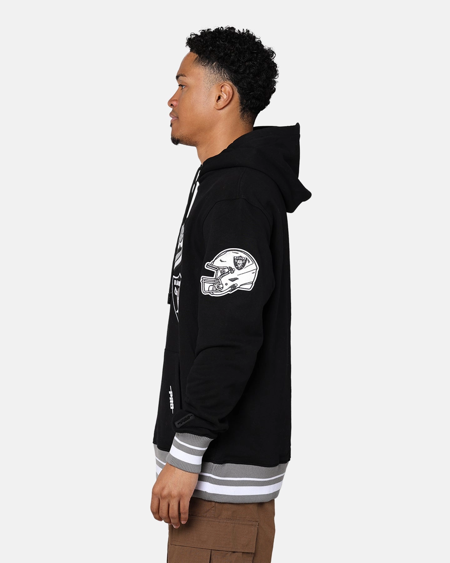 Casual Outdoor Layer Pro Standard Las Vegas Raiders Fleece Pullover Hoodie Black/Grey
