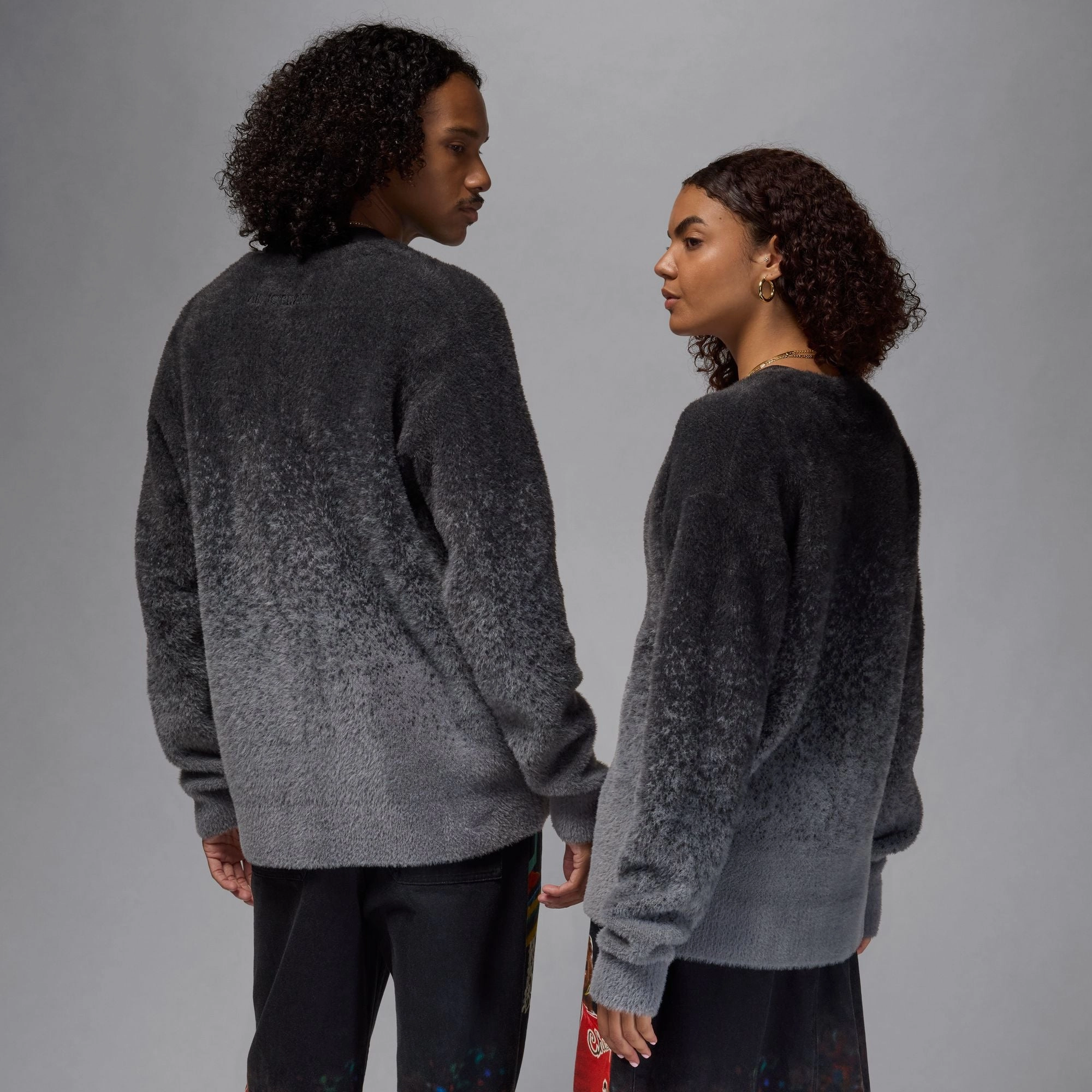 Air Jordan Cardigan 'Smoke Grey' product chambray casualness Herringbone
