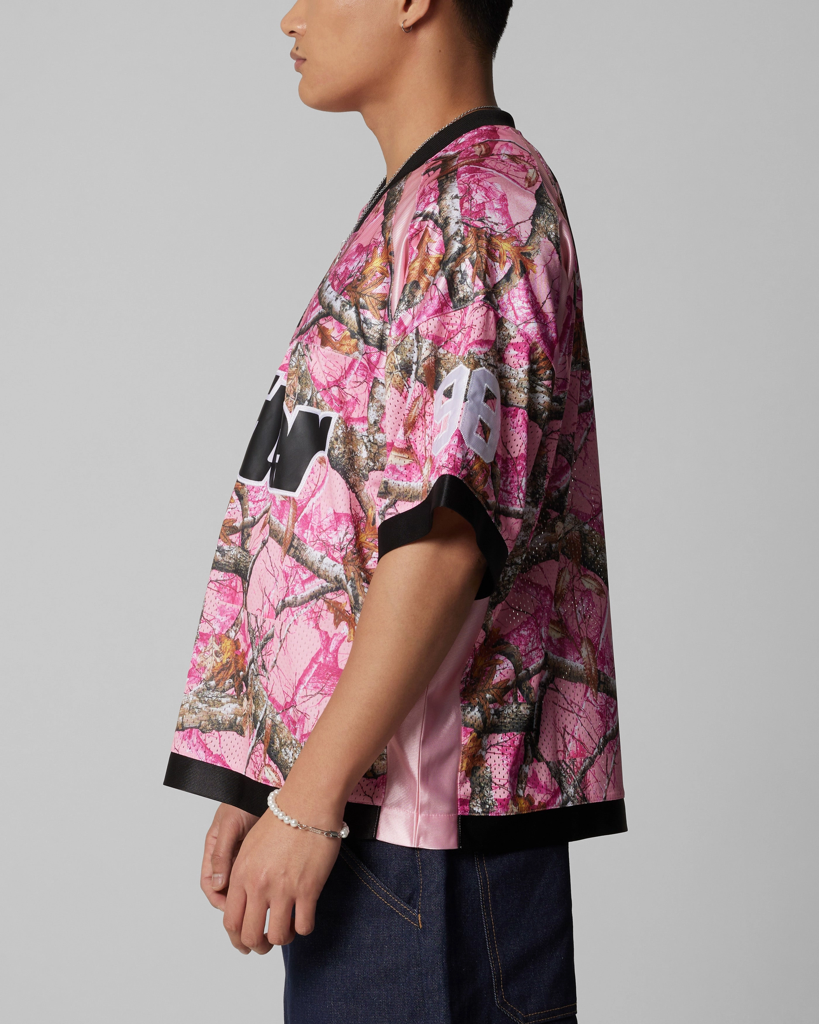 Loiter Training Jersey Pink Camo Strategic Ventilation Zones Outdoor Essentials