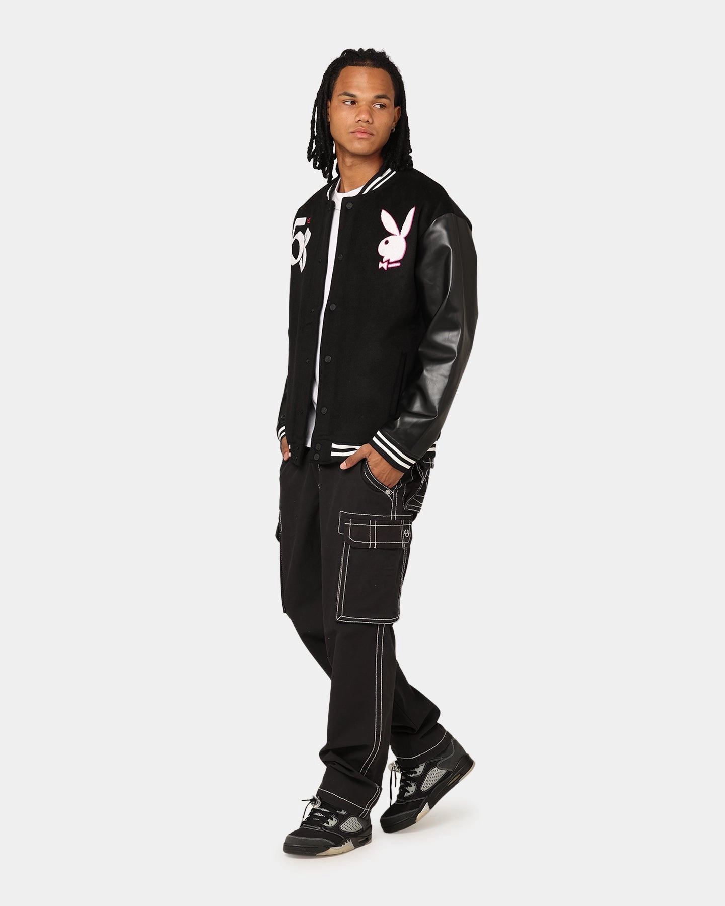 Playboy Card Jacket Black Commute Stretchable