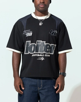 Flexible Collar Loiter Tournament Jersey Black