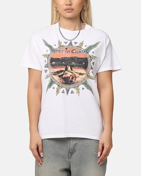 Comfy Design Alice In Chains Flames Vintage T-Shirt White Vintage