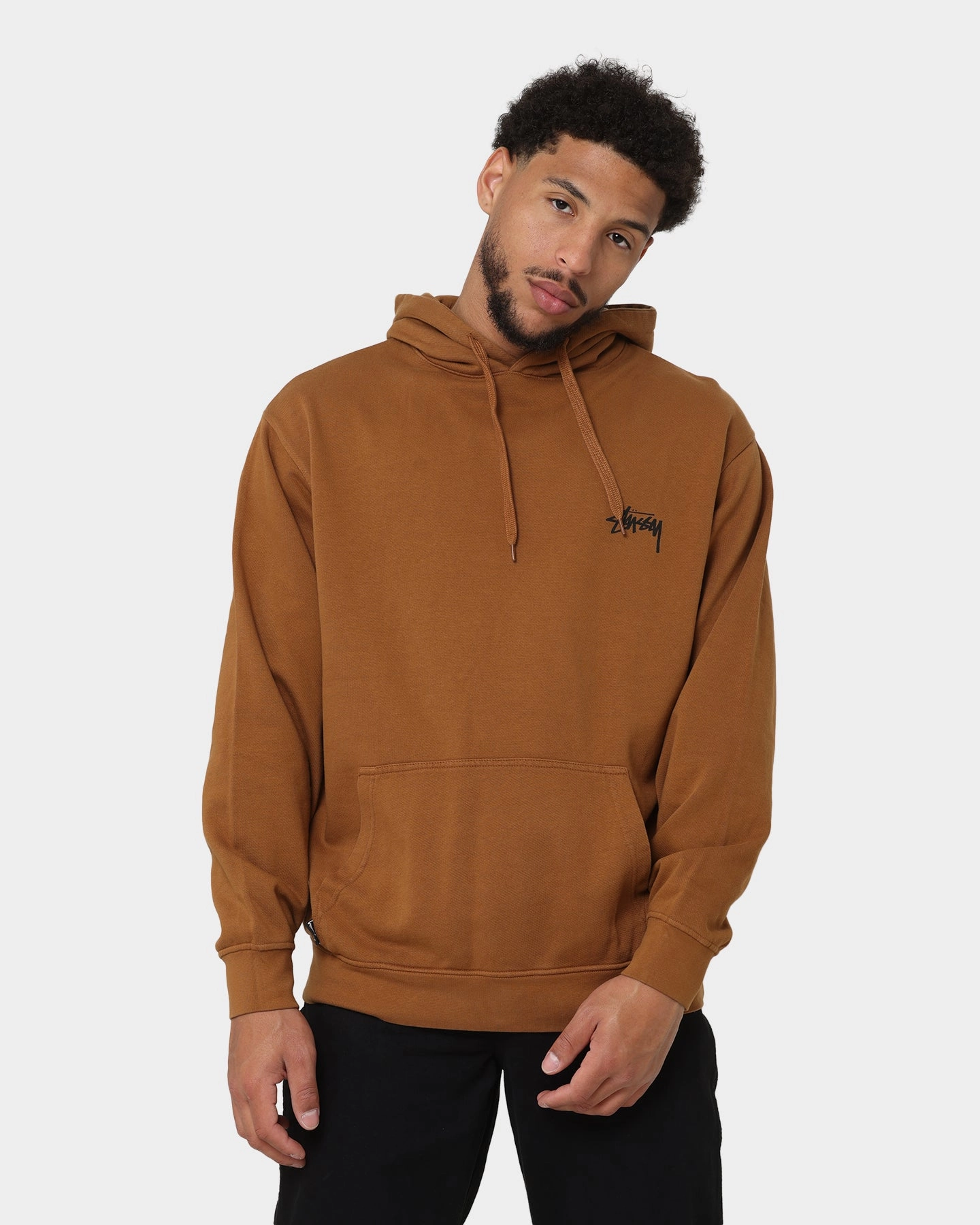 Non Irritating Seams Era Stussy 8 Snakes Hoodie Pigment Chocolate