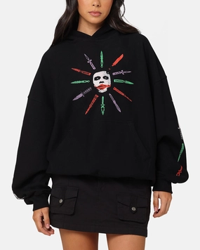 American Thrift X DC Batman The Joker Scars Premium Hoodie Black Sophisticated