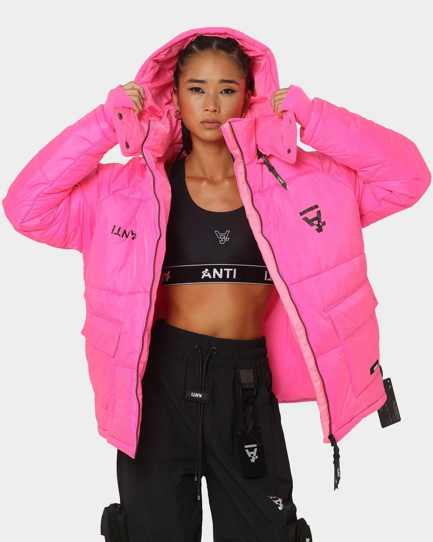 The Anti Order Hyphen ATD Puffer Jacket Lethal Pink Beauty Layered Comfort