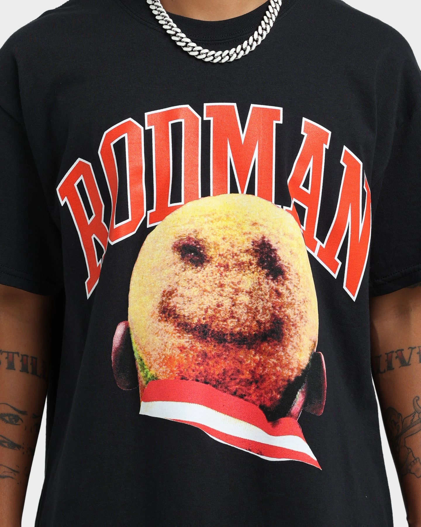 Rodman Brand Rodman Hair T-Shirt Black Playful Design Active Style Trend