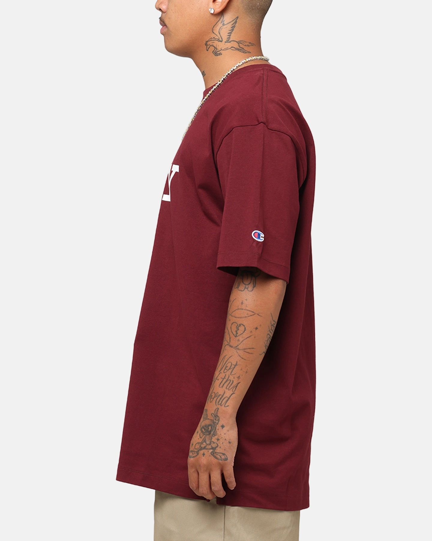 Champion Rochester Graphic T-Shirt Red Perfect for Layering
