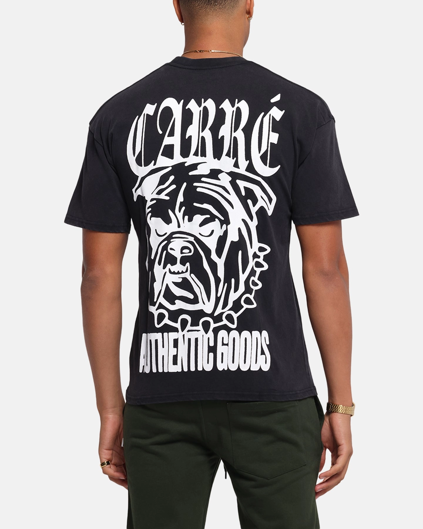 Workout Gear Carre Bulldog T-Shirt Black Acidwash
