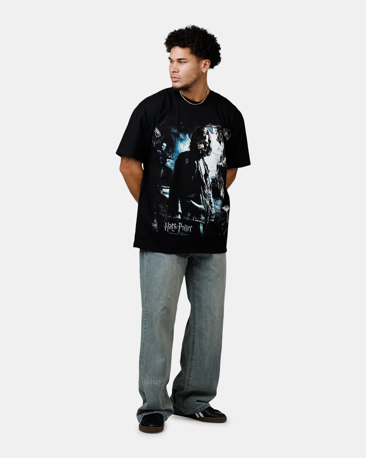 Fashion-Forward Fit winter warmth Goat Crew X Harry Potter Sirius Vintage T-Shirt Black Acidwash