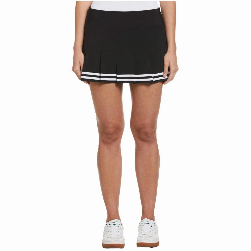 Original Penguin 13" Contrast Hem Pleated Golf Skort Caviar - SS24 Women perforated design