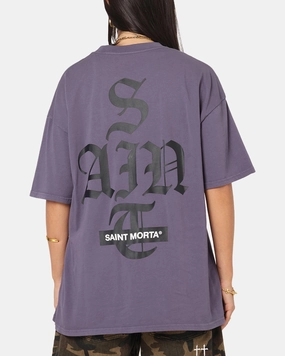 Saint Morta Gothic Stack T-Shirt Purple Seasonal Casual