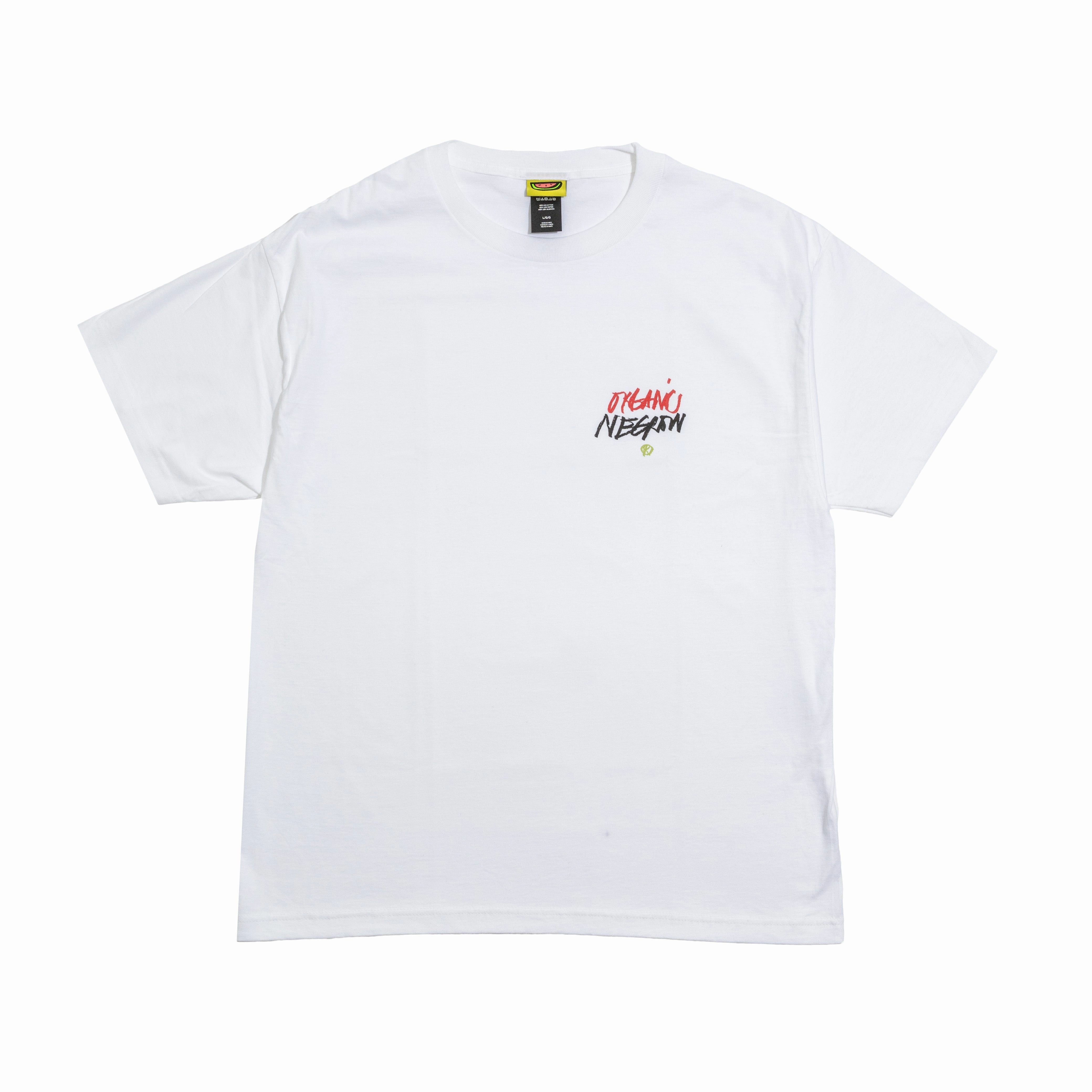 The Fruit Mkt Organic Negrow SS24 T- shirt 'White' Boat neck style