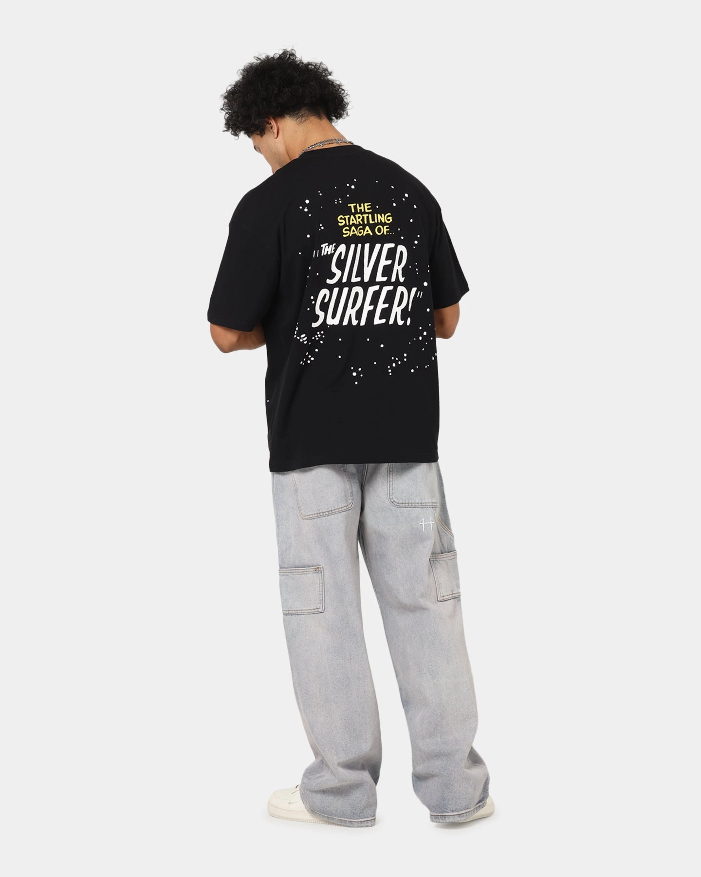 FadeResistant 73 Studio Marvel Fantastic Four Silver Surfer Saga T-Shirt Black