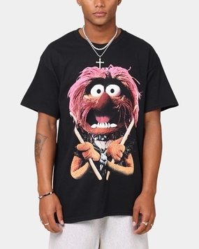 American Thrift Disney The Muppets Animal Vintage T-Shirt Black Casual Comfort Fit