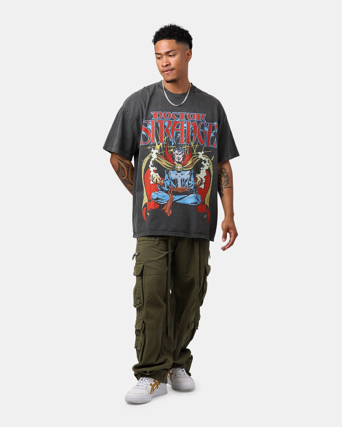 Marvel Doctor Strange Heavyweight Vintage T-Shirt Black Wash Travel Style