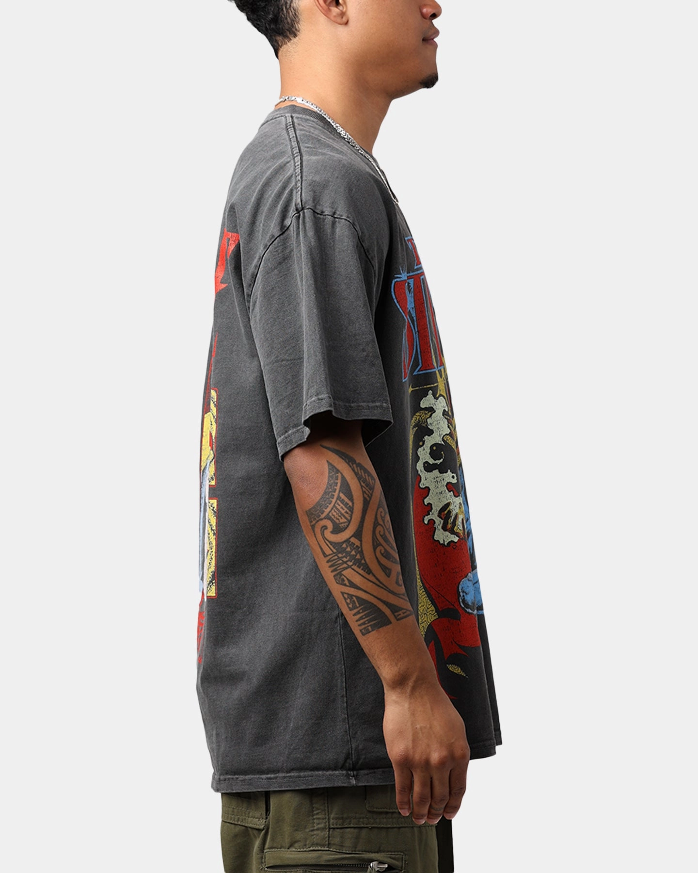 Marvel Doctor Strange Heavyweight Vintage T-Shirt Black Wash LayeredSleeveConstruction Breathable wear