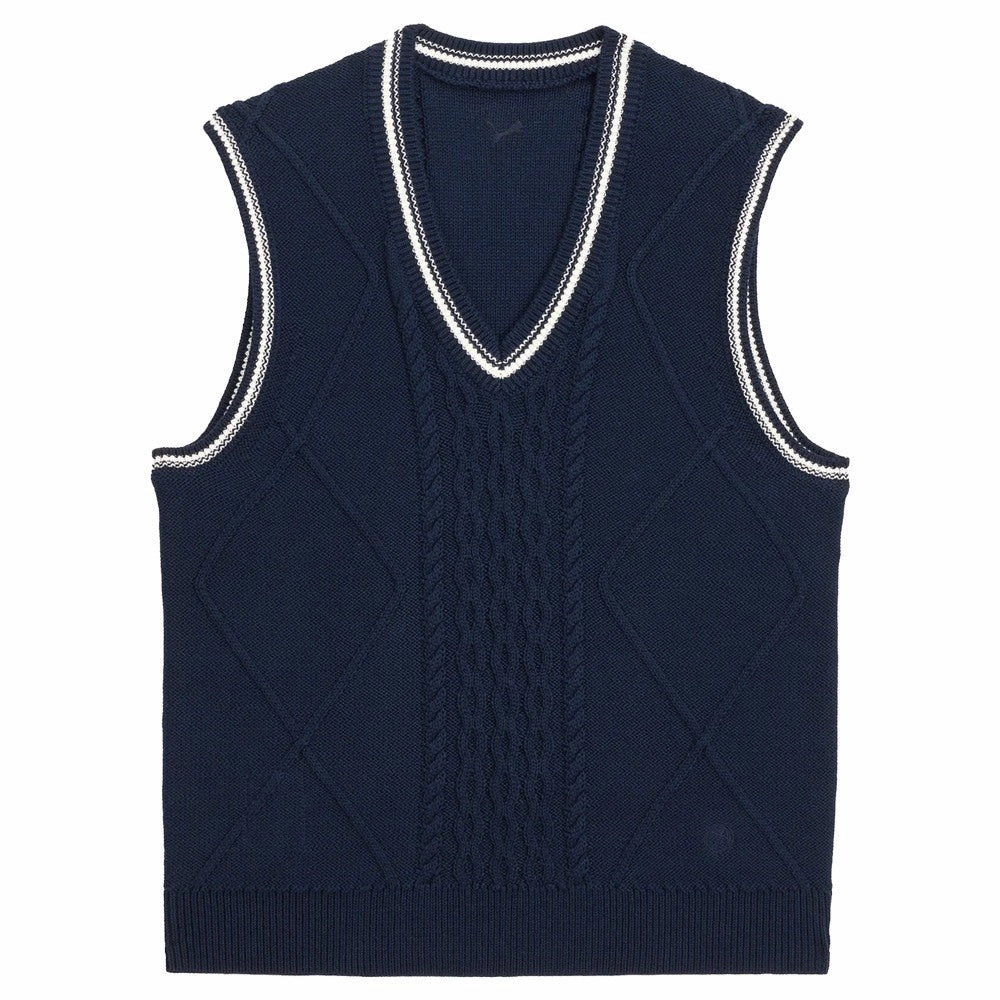 Stain Resistant Layered construction PUMA AP Sweater Golf Vest Deep Navy - SS25 Women